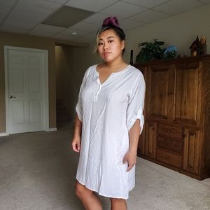 White tunic dress